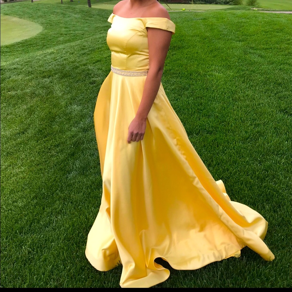 Sherri Hill Prom Dress Yellow Ball Gown